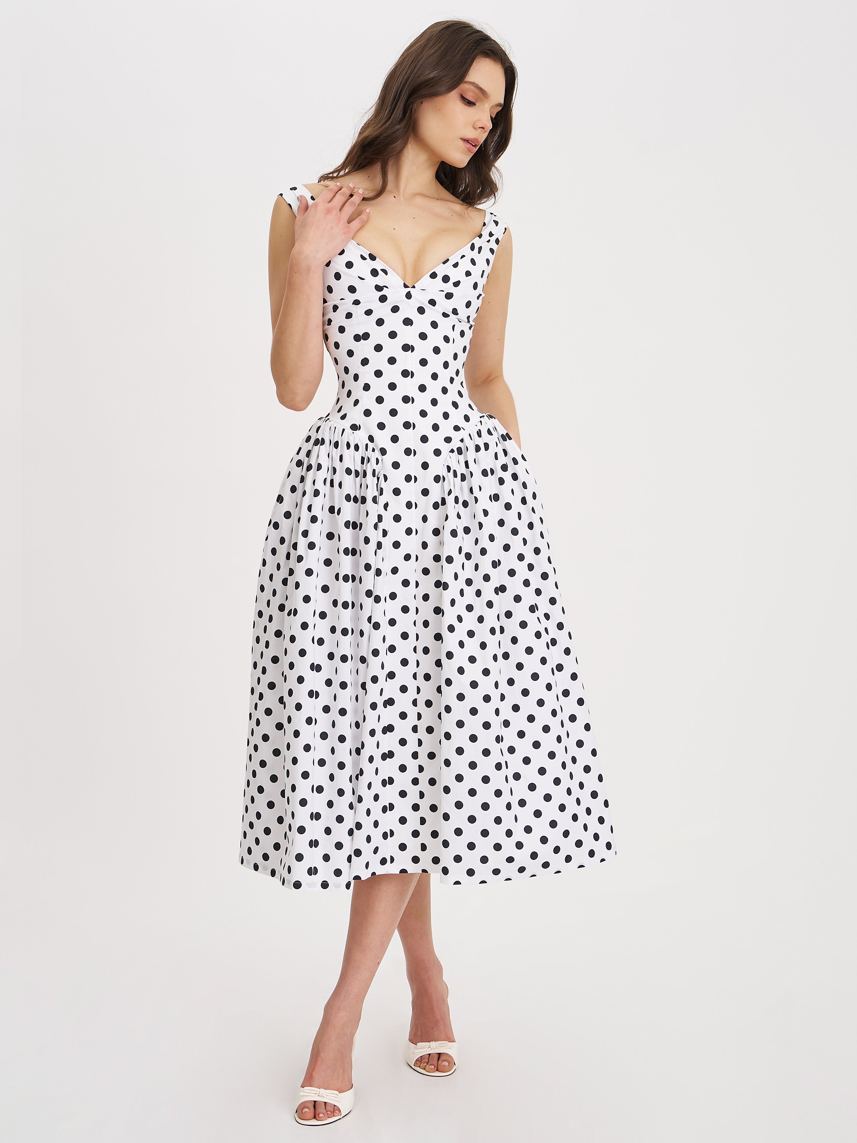 Daniya Polka Dot Dress