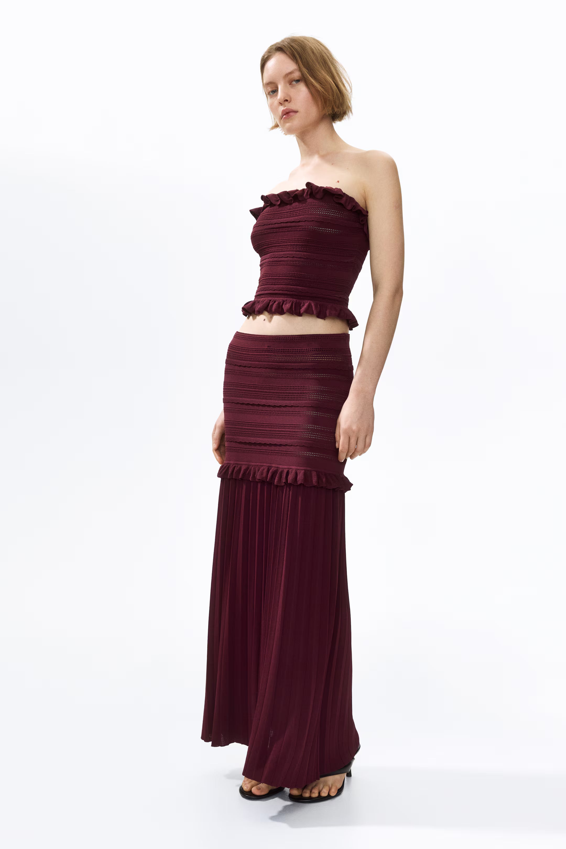 Macey Pleated Knit Set