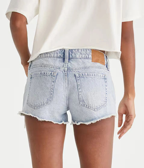 Harper Vintage Low-Rise Denim Shorts