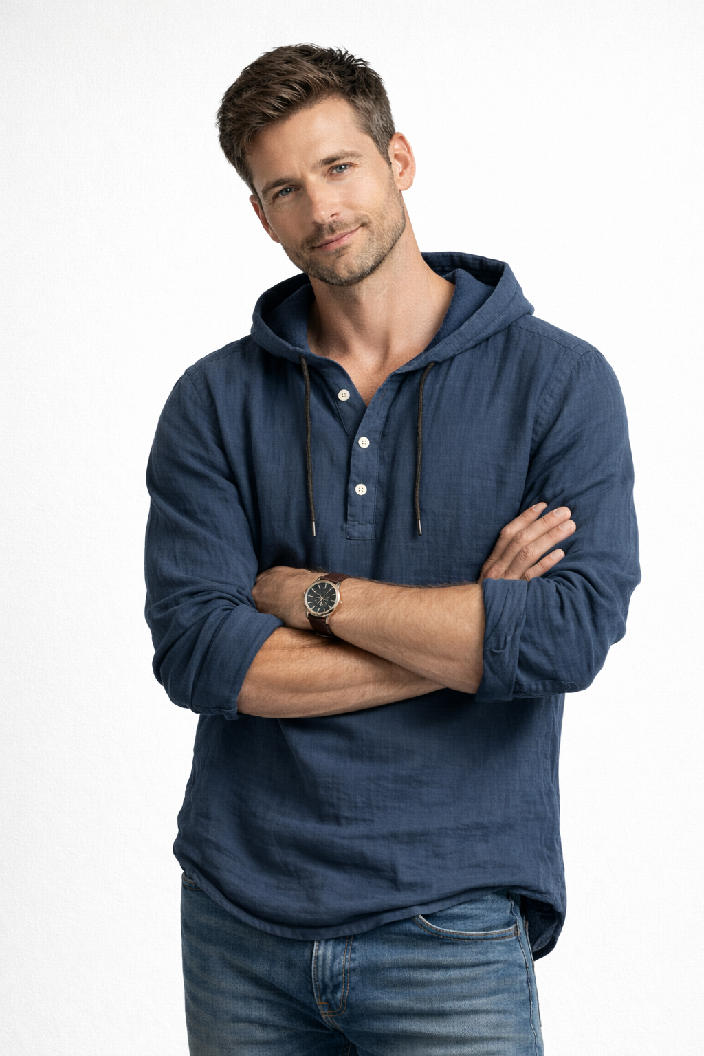 Hugo Linen Hoodie Shirt
