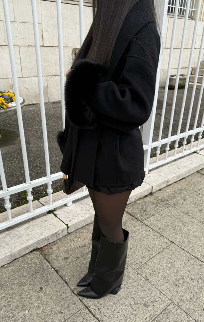 Belted Trench With Fur