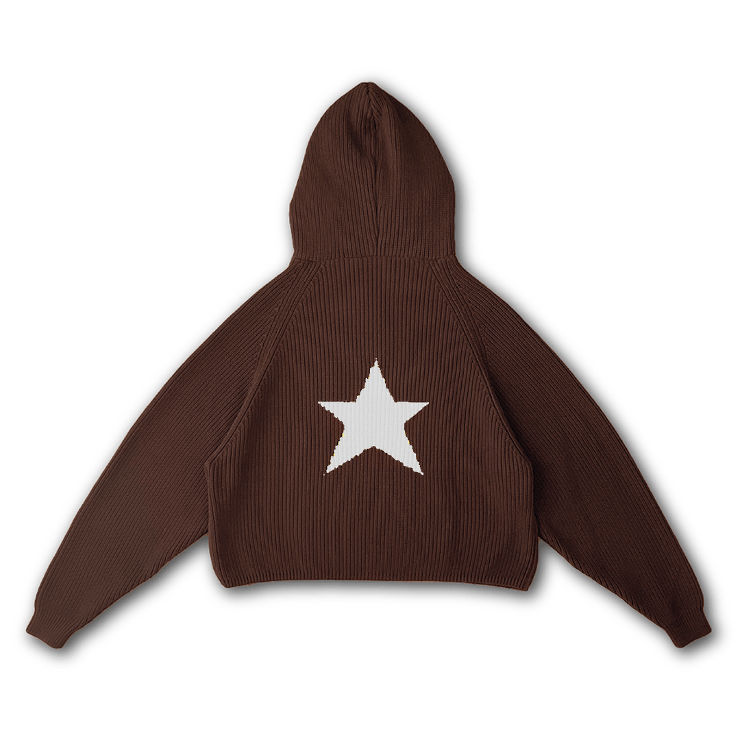 STAR KNIT HOODIE