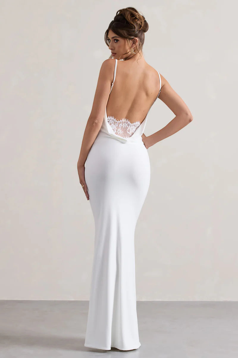 Phoebe Cowl Neck Backless Maxi Dress