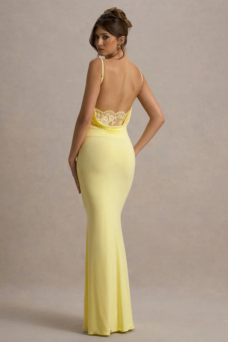 Phoebe Cowl Neck Backless Maxi Dress