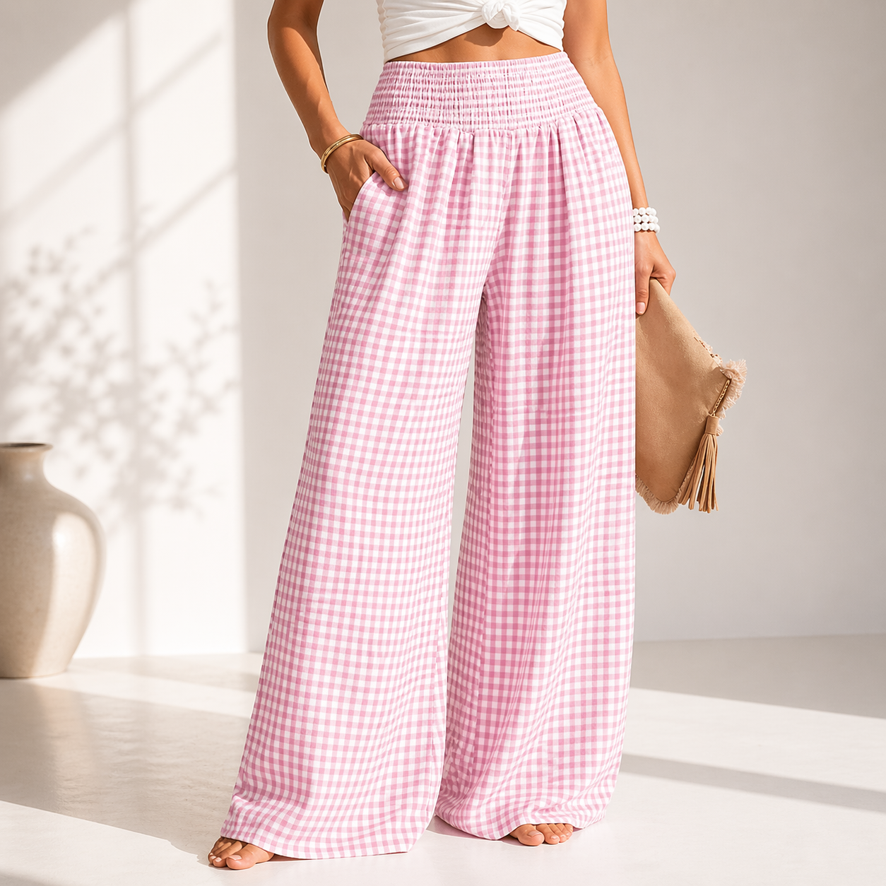 Darcie Gingham Trousers
