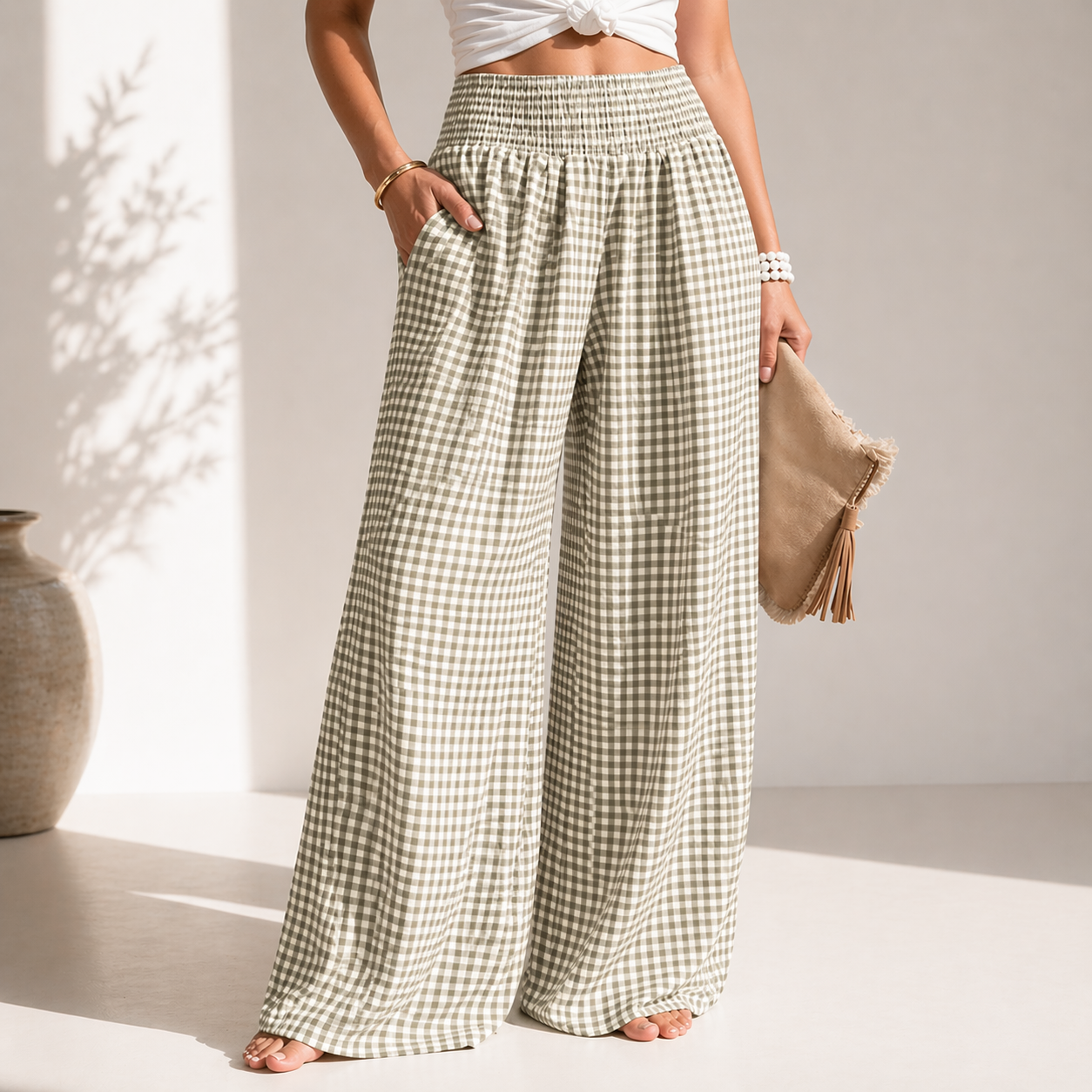 Darcie Gingham Trousers