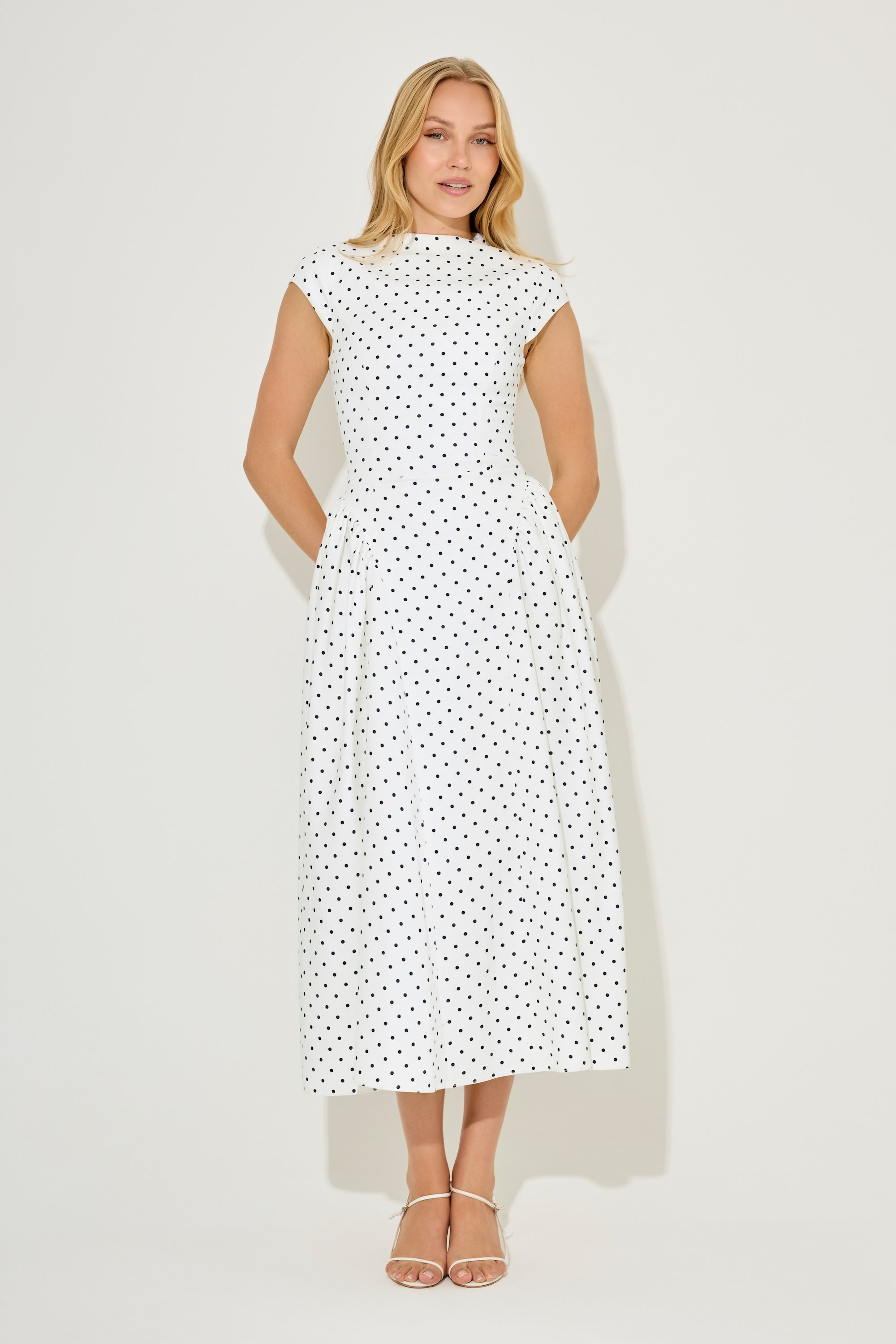 Chloe Polka Dot Midi Dress