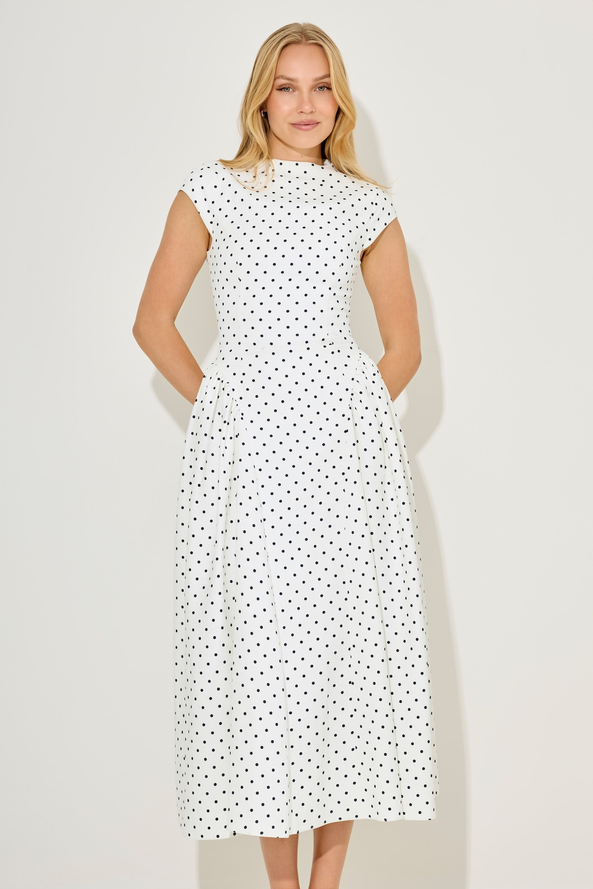 Chloe Polka Dot Midi Dress