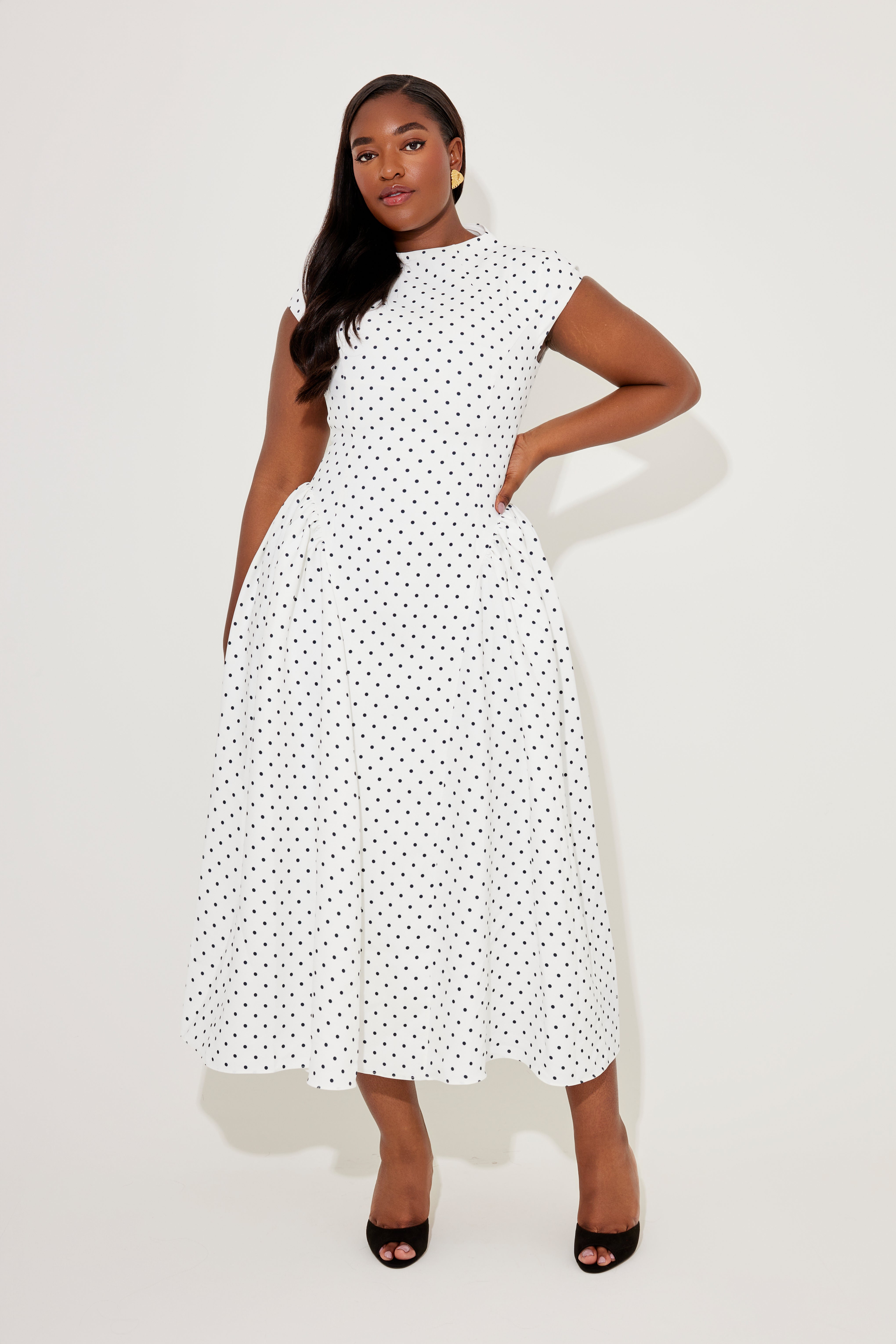 Chloe Polka Dot Midi Dress