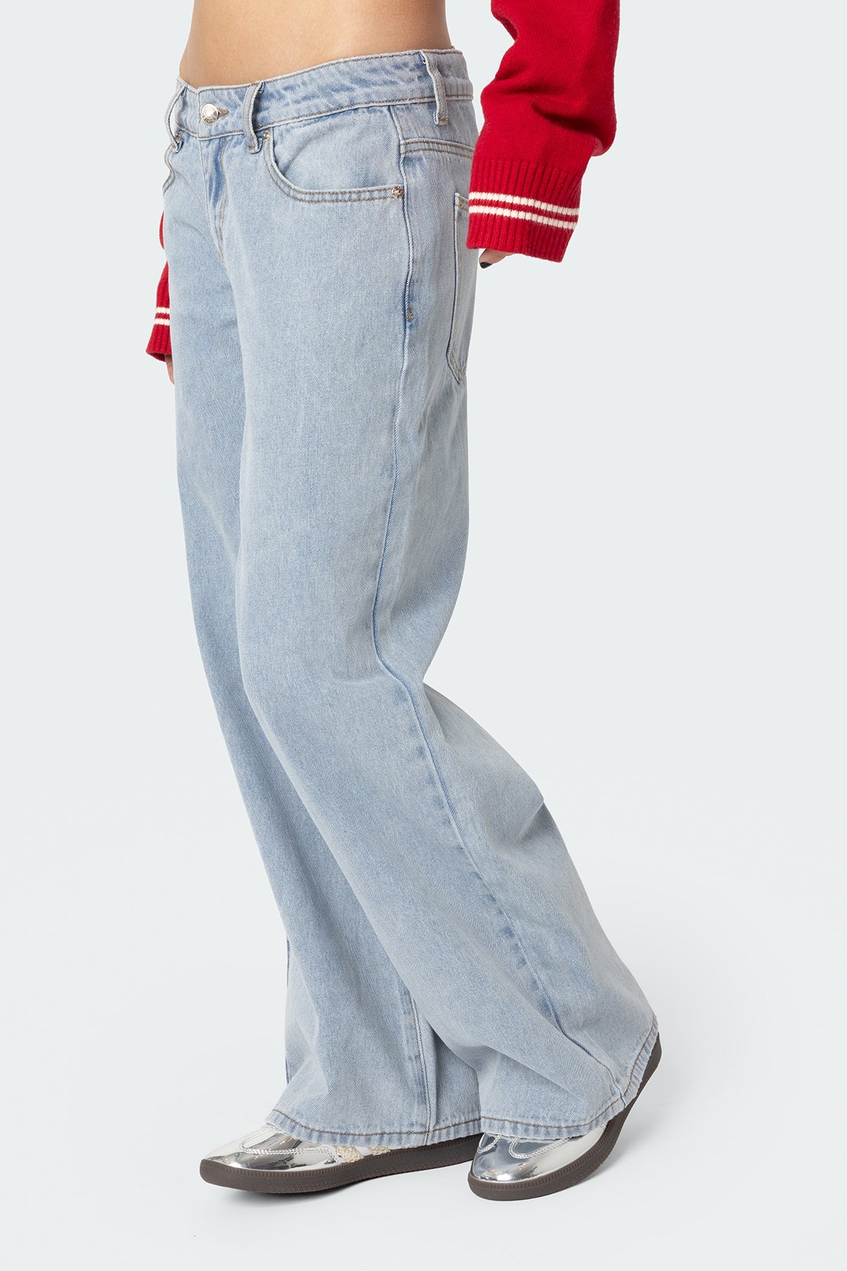 Carly Washed Low Rise Jeans