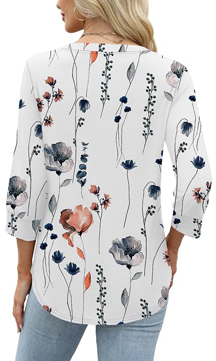 Melinda V-Neck Button Blouse
