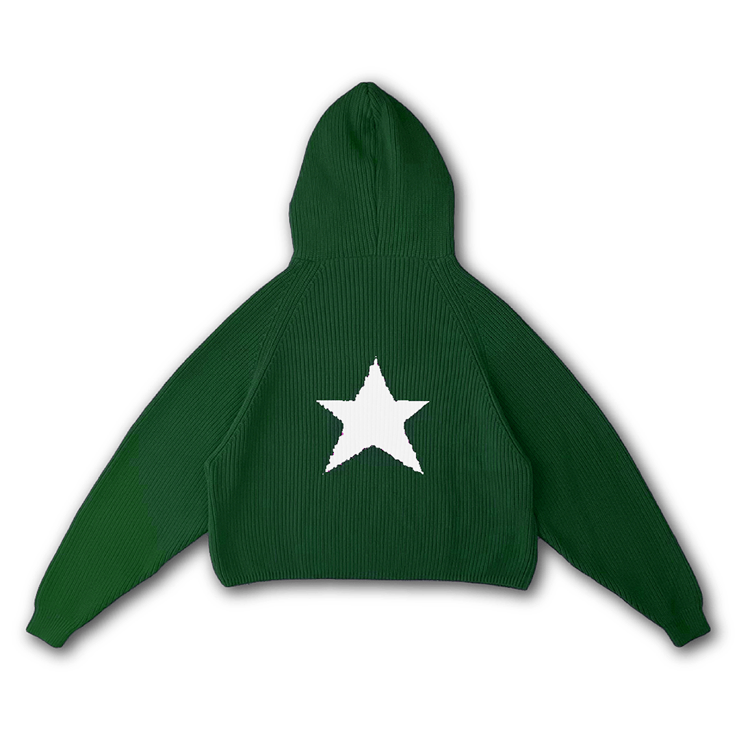 STAR KNIT HOODIE