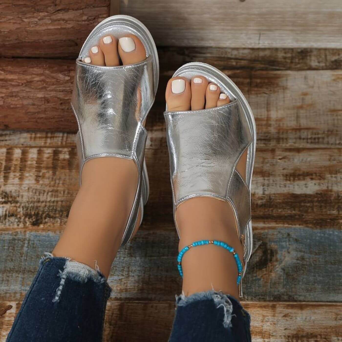 Dolly | Open Toe Wedge Espadrille Sandals