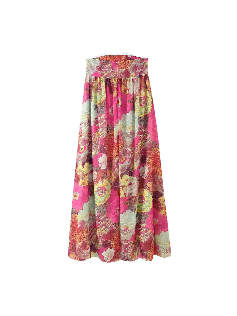 Elsa Floral Strapless Maxi Dress