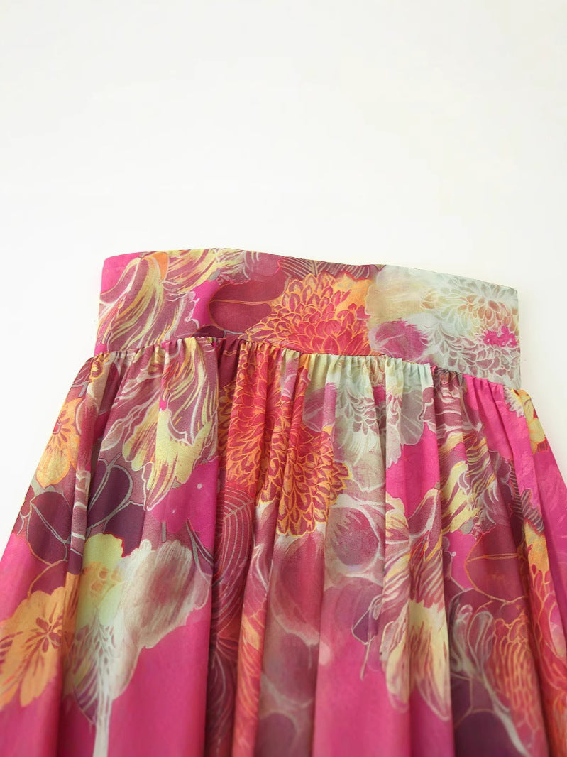 Elsa Floral Strapless Maxi Dress