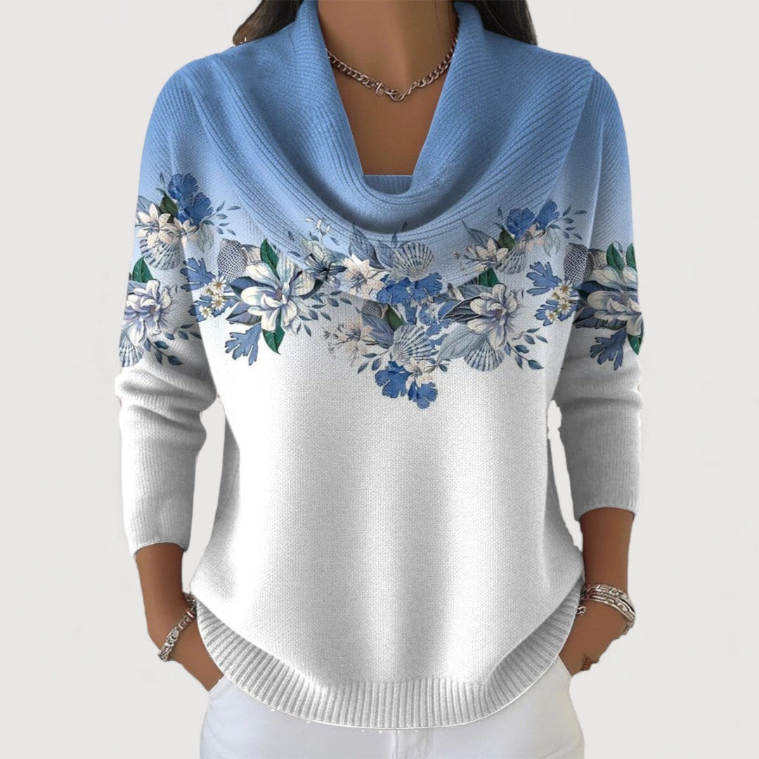Lisa Floral jumper with soft neckline