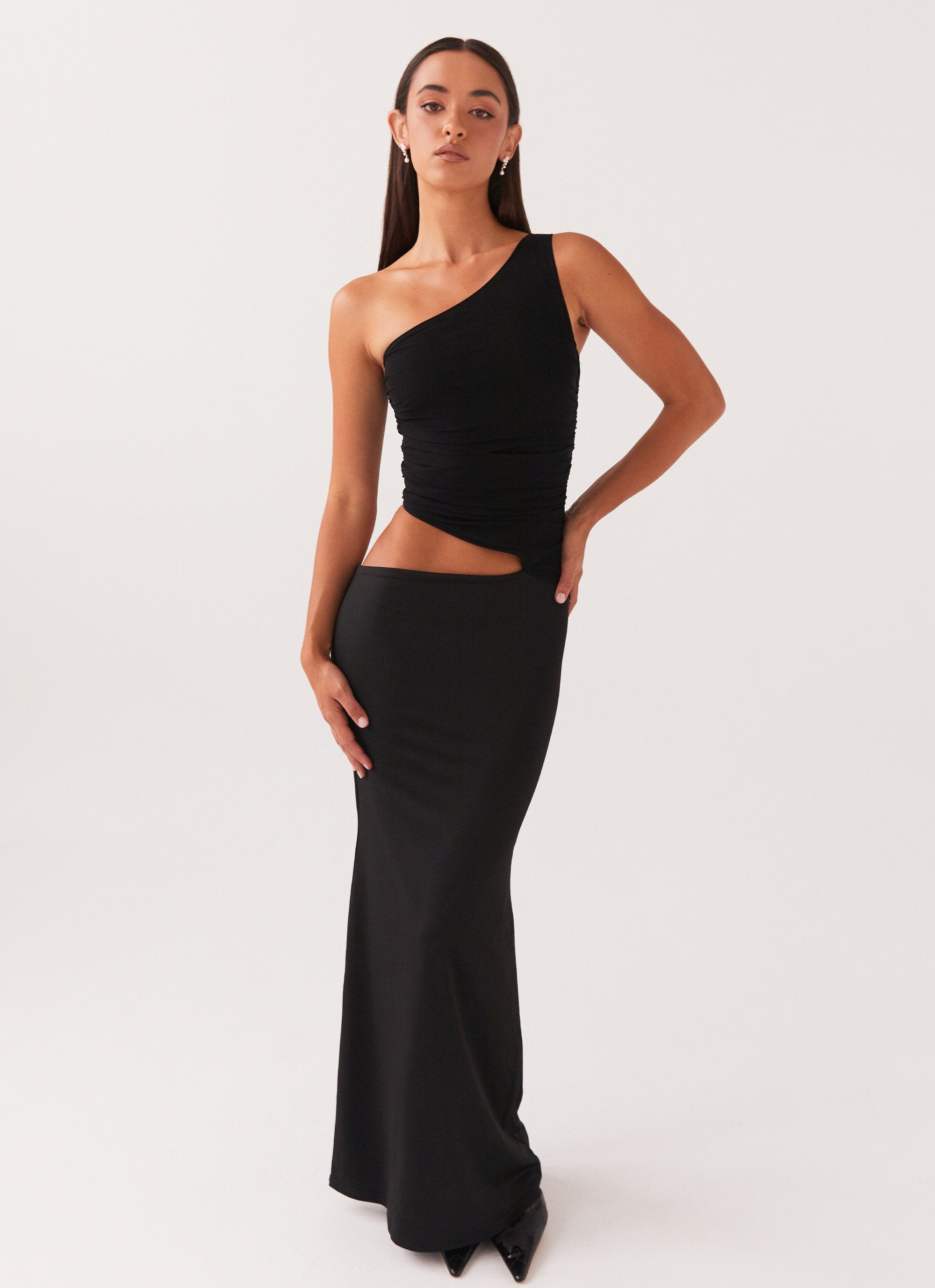 One Shoulder Maxi Dress - LOUVELLI