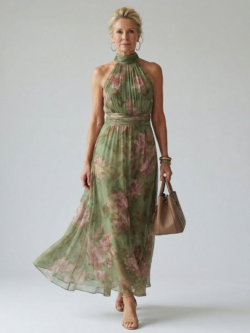 Cora | Halter Maxi Dress