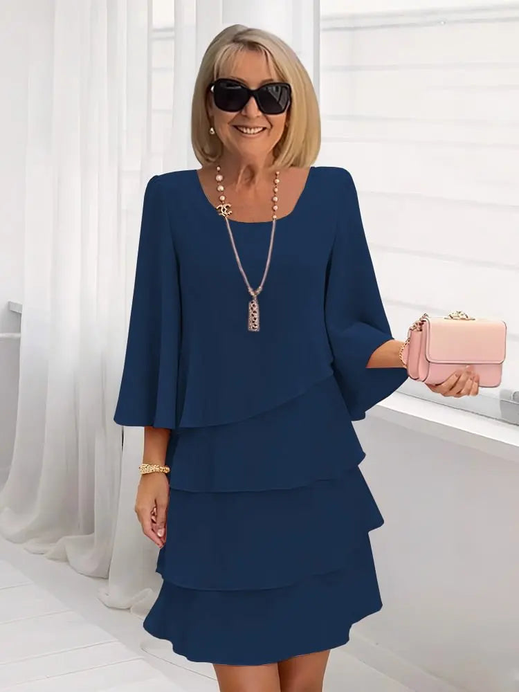 Beatrice | Elegant Comfort Ruffle Dress