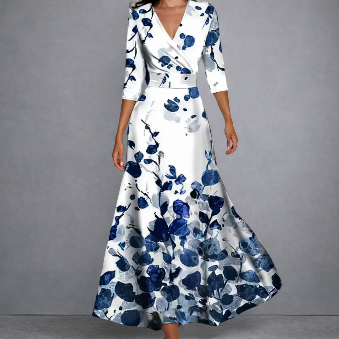 Elena | Sculpting Floral Maxi Dress
