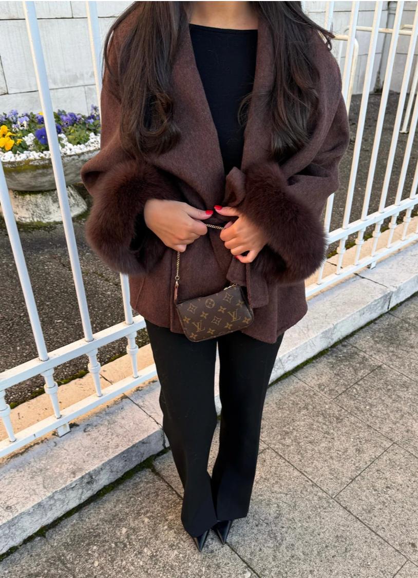 Belted Trench With Fur