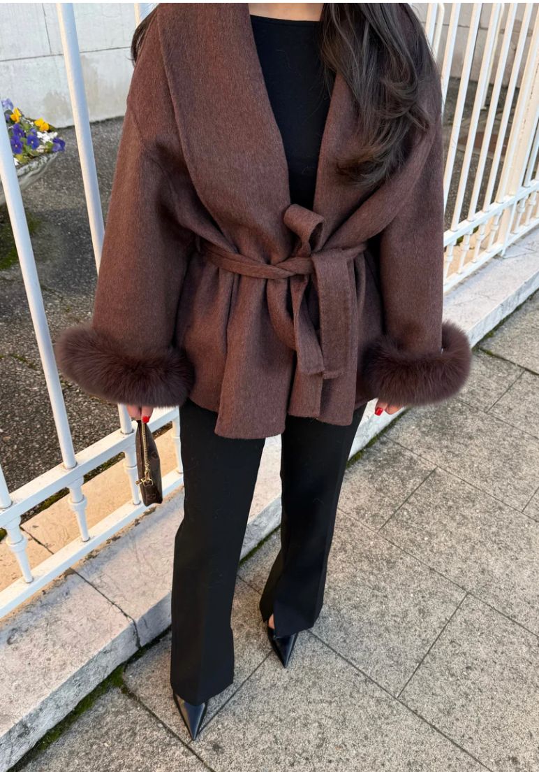 Belted Trench With Fur