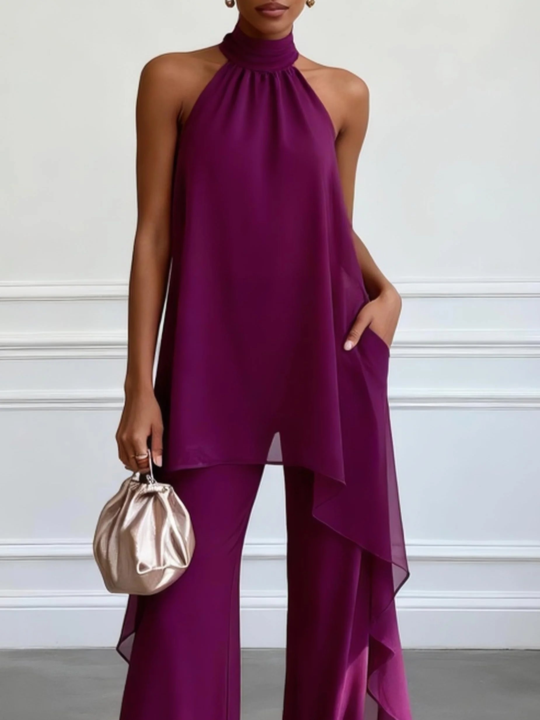 Priya | Elegant Halter Co-Ord Set