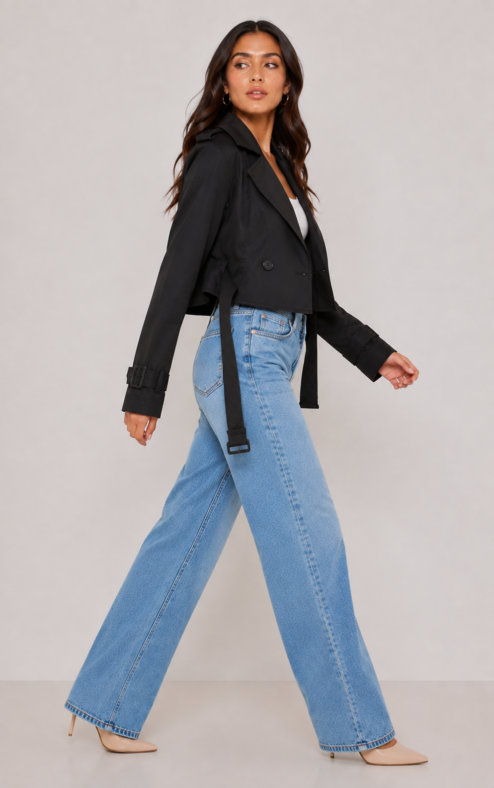 Laila Cropped Trench Coat