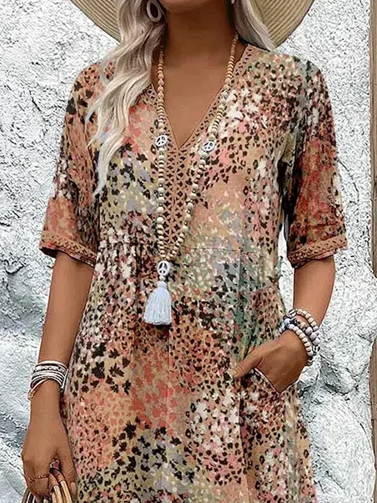 Beatrix | Elegant Printed Midi Dress