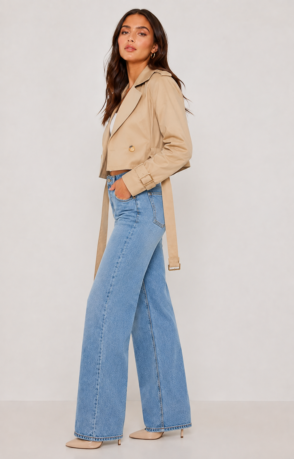 Laila Cropped Trench Coat