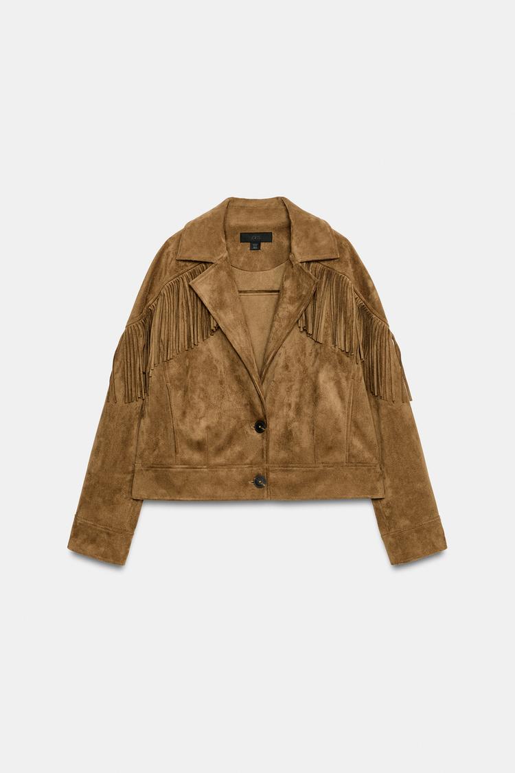 Zoe Suede Fringe Jacket