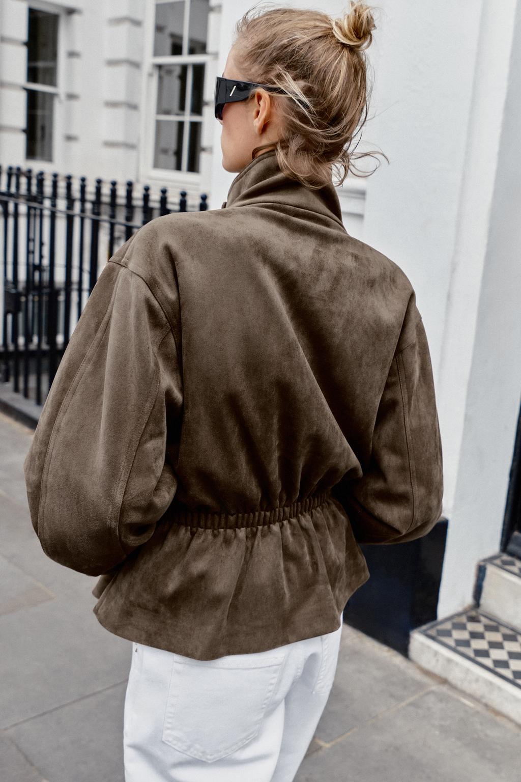 Betty Belted Faux Suede Jacket
