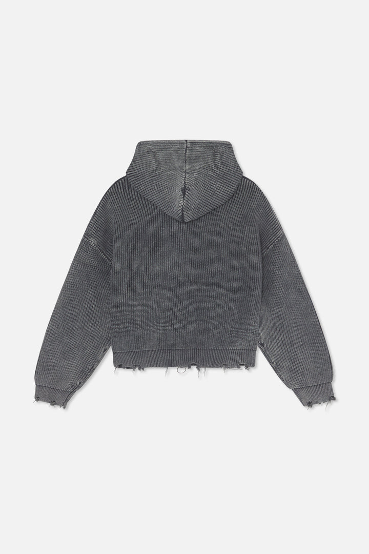 RAW WORLDWIDE  ZIP HOODIE DISTRESSED