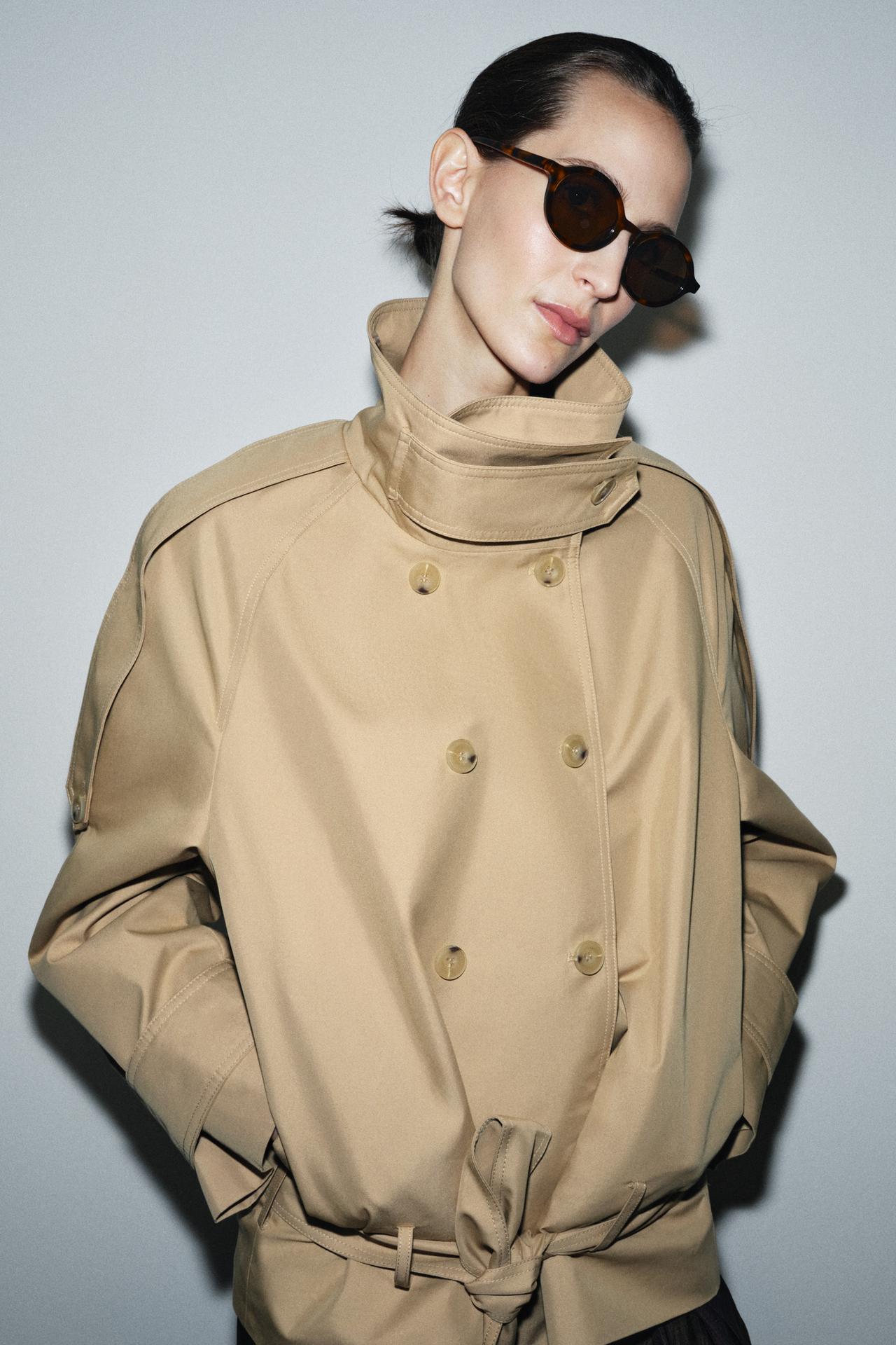 Mina High Neck Trench Coat