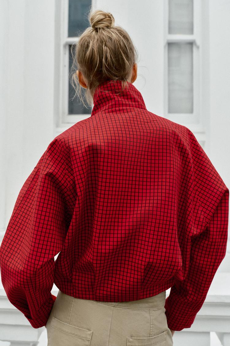 Helena Check Bomber Jacket