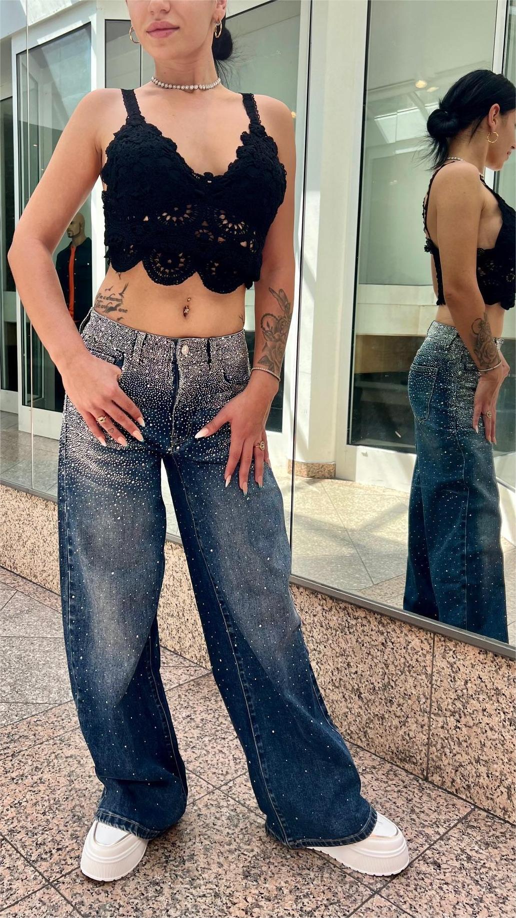 Starry Night Wide Leg Jeans