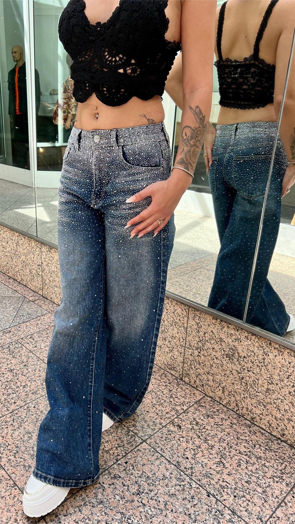 Starry Night Wide Leg Jeans