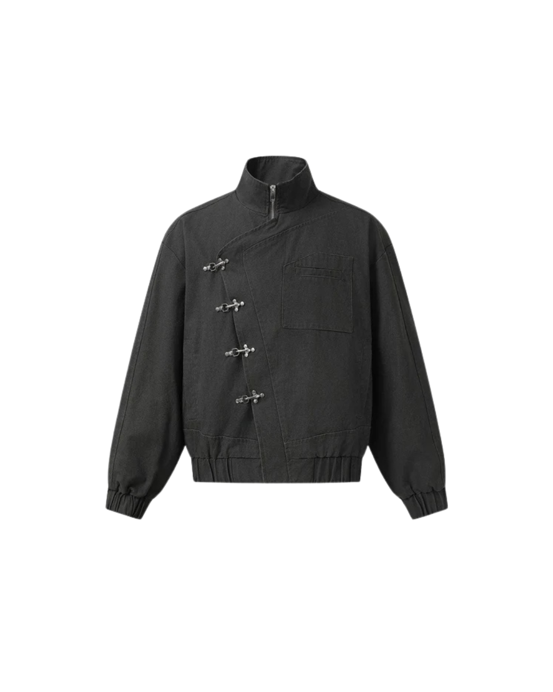 Unisex Metal Button Boxy Jacket