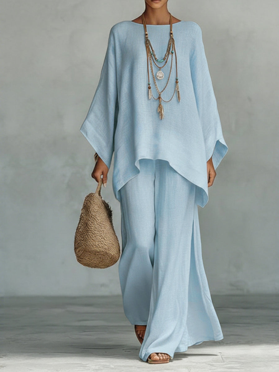 Norah Elegant Linen Two-Piece Set