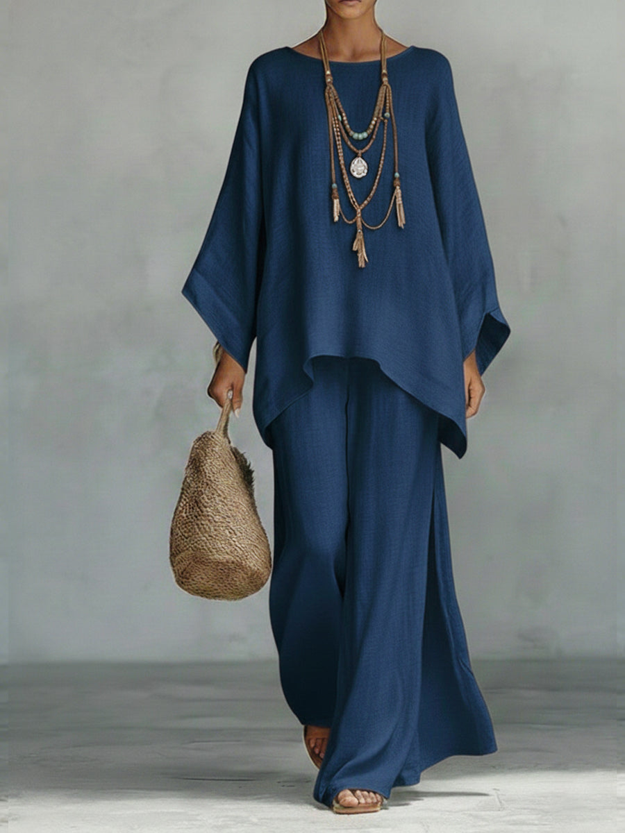 Norah Elegant Linen Two-Piece Set