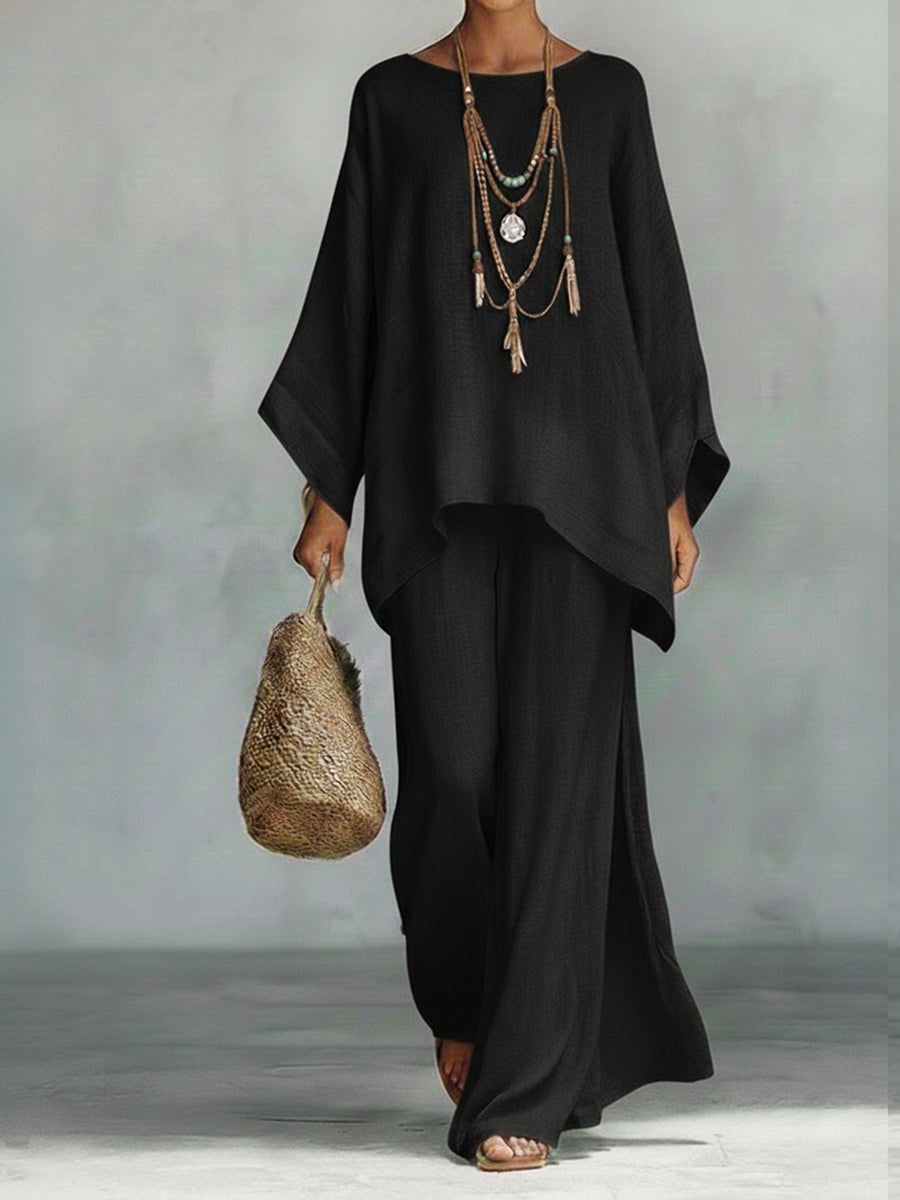 Norah Elegant Linen Two-Piece Set