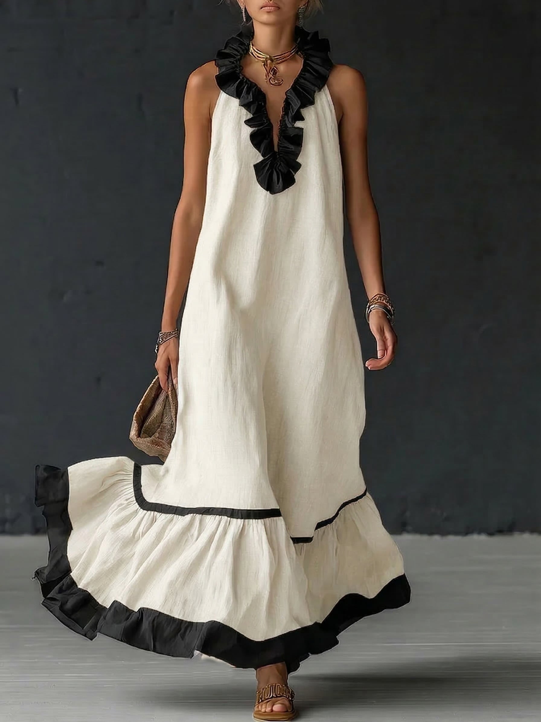 Kendall Ruffled Maxi Dress