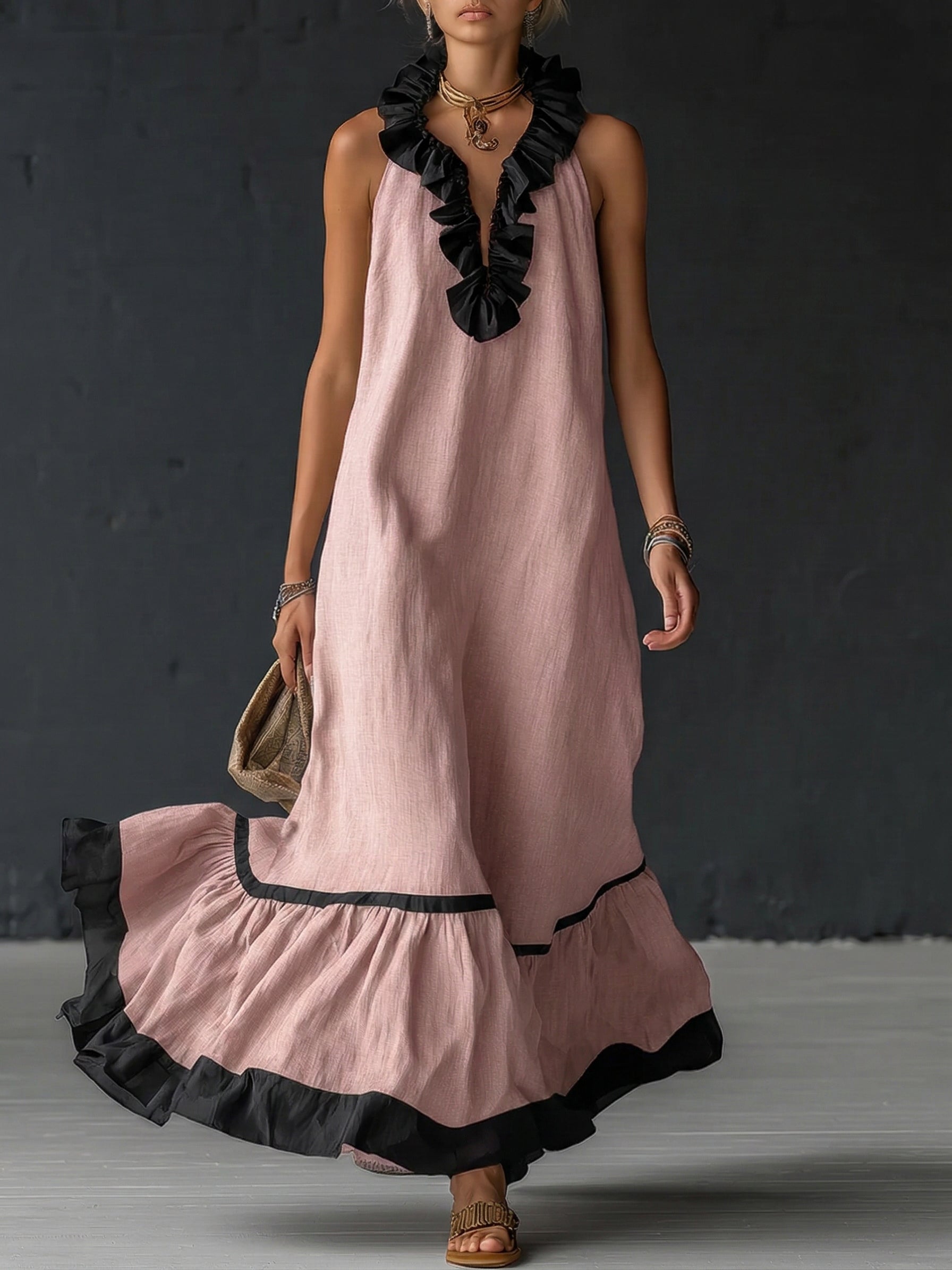 Kendall Ruffled Maxi Dress