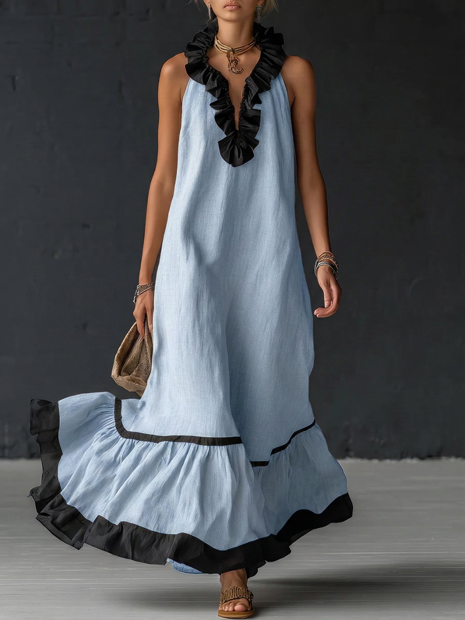 Kendall Ruffled Maxi Dress
