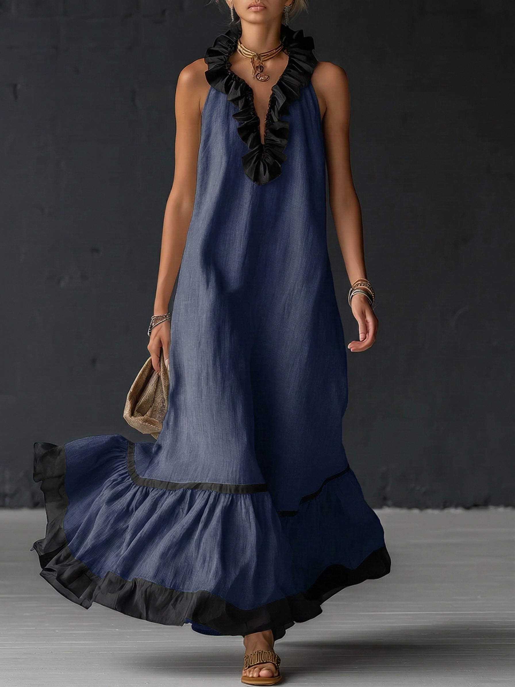 Kendall Ruffled Maxi Dress