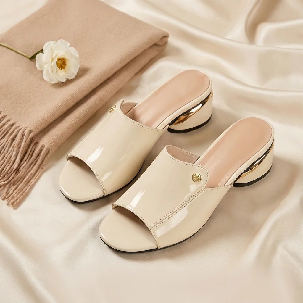 Anita | Patent Slide Block Heels