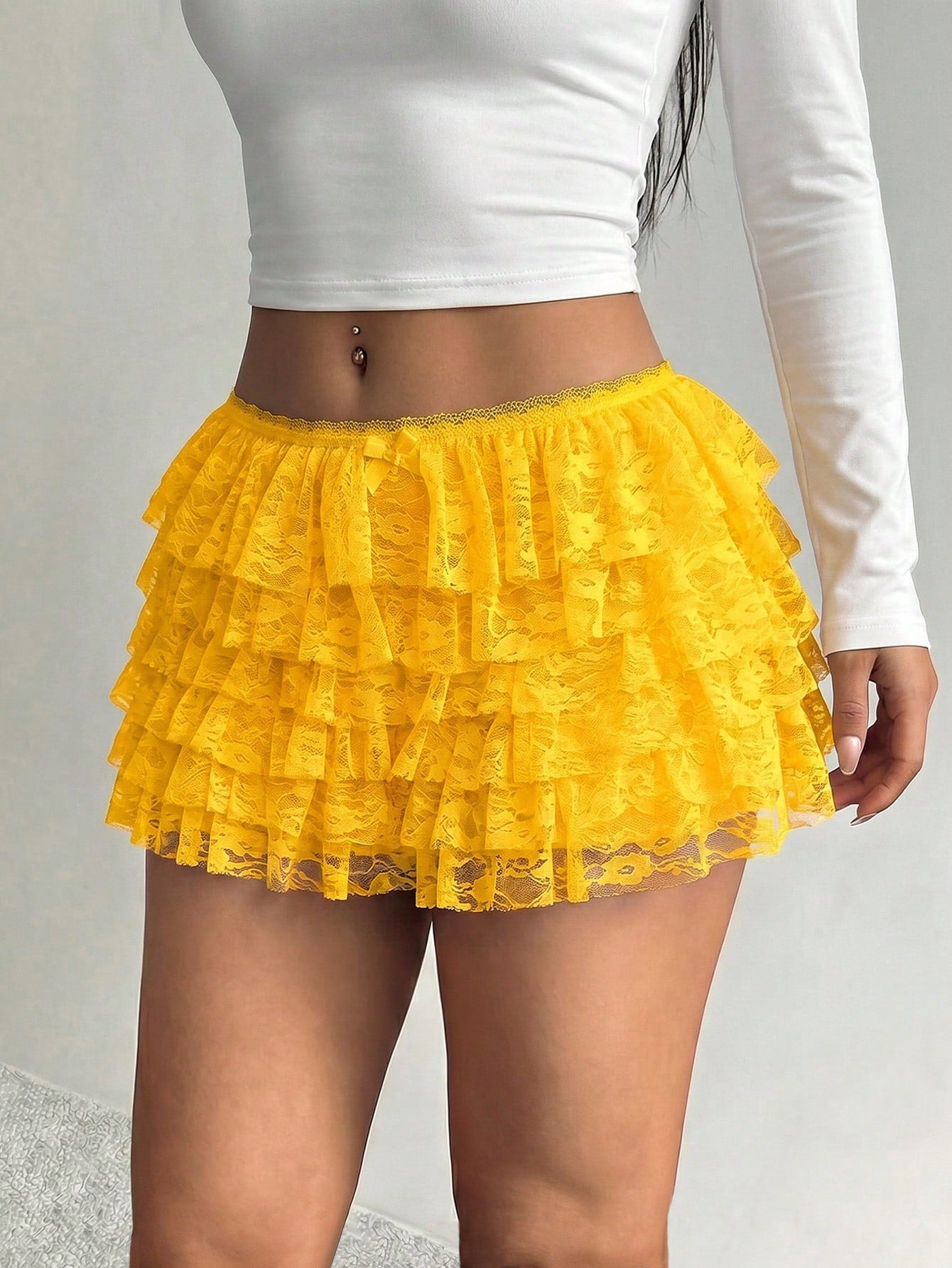 Tatiana Ruffle Lace Shorts
