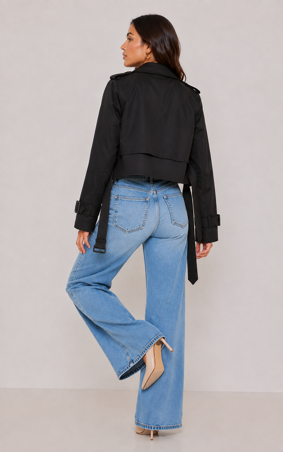 Laila Cropped Trench Coat