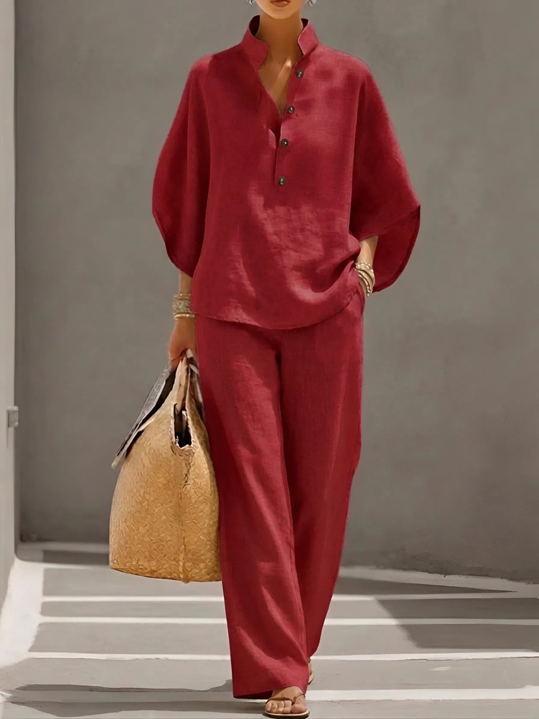 Sylvie Linen-Cotton Co-Ord Set