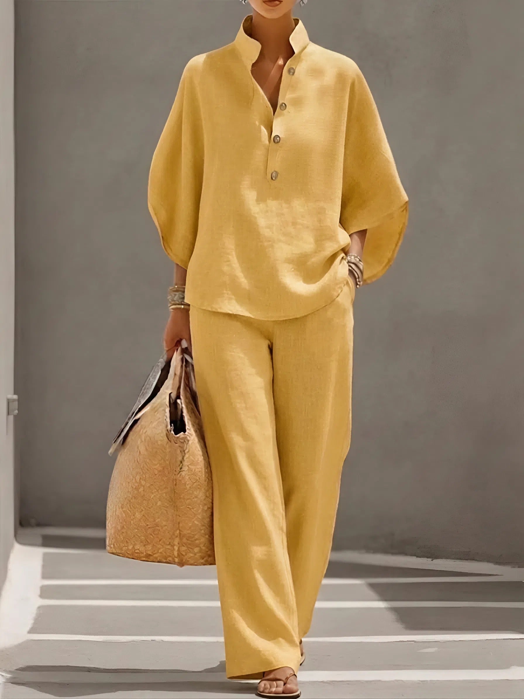 Sylvie Linen-Cotton Co-Ord Set